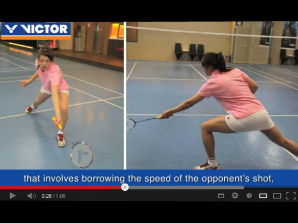 The nine most important skills of badminton : 8.Backstop