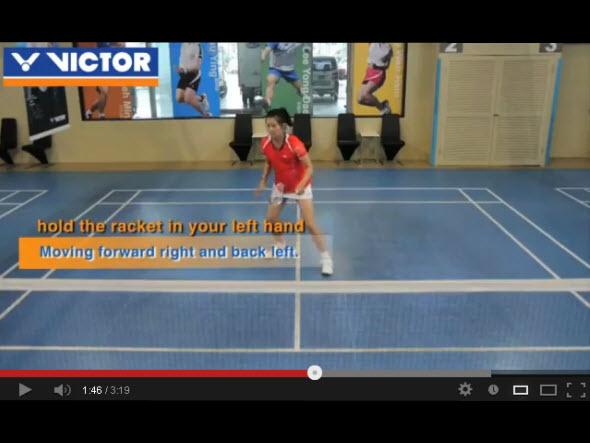 Badminton footwork 3 : Moving diagonally