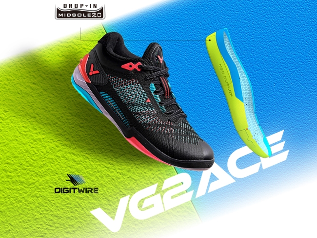 VG2ACE Equipped with Drop-In Midsole 2.0 for an Evolutionary Badminton Experience