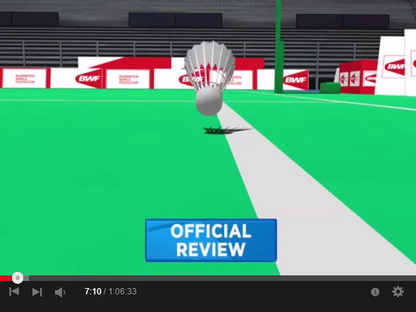 A “badminton Hawkeye system” that is different to the tennis one
