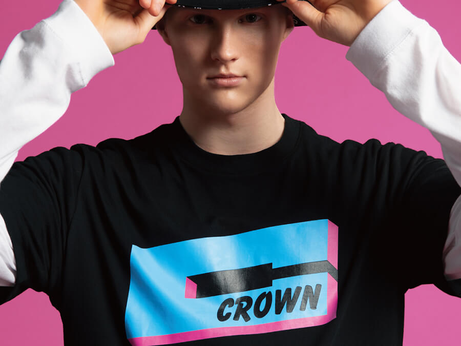 Crown Collection Unisex Graphic Tee (Black) T-2012 C