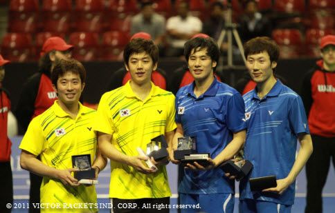 South Korea take first and second place in the men’s doubles