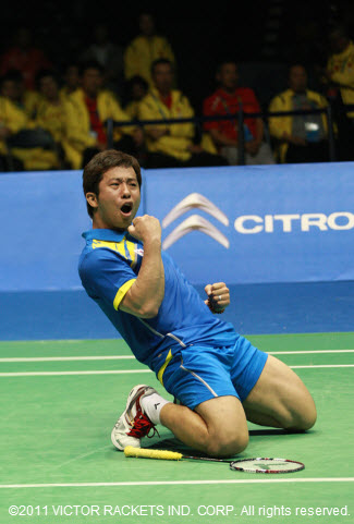 Jung Jae-sung cried out with joy at the moment of victory.
