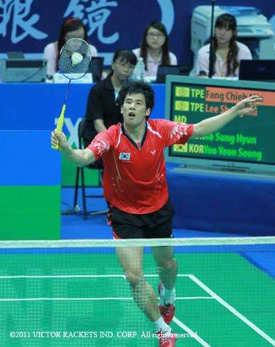 Winner of the men’s and mixed doubles at the Yonex Open Chinese Taipei, Ko Sung Hyun