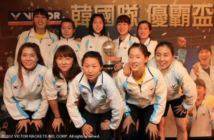 Winners of the 2010 Uber Cup-South Korea 