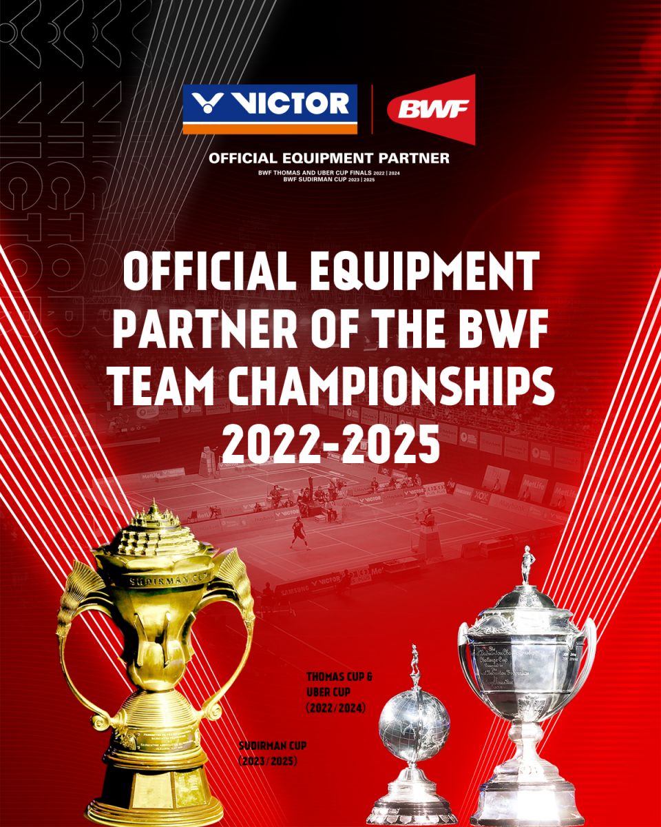 VICTOR Awarded as the Official Equipment Partner of BWF Team Championships 