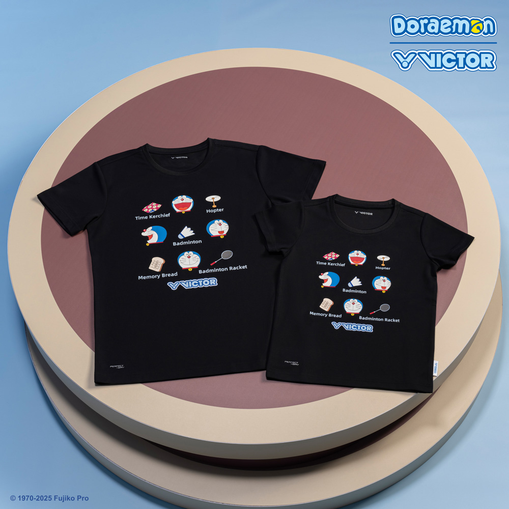 正規品】VictorビクタードラえもんコラボTシャツ サイズL