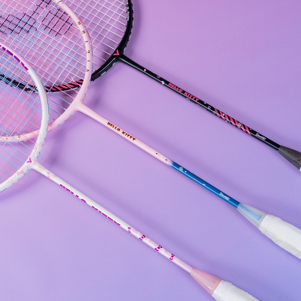 Victor X Hello Kitty Thruster K KT I Unstrung Badminton Racket Pink Ltd Edition TK-KT I