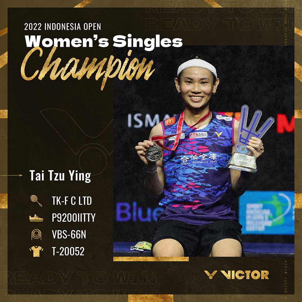 Tai Tzu Ying Clinched Her Third Indonesia Open Title with Consecutive Comeback Victories